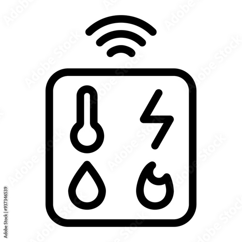 temperature control line icon