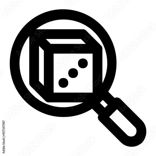 probability, analysis, prediction, probabilistic, dice, statistic outline icon