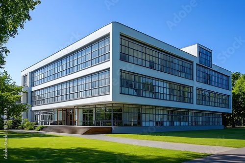 Modernist Architecture Building with Large Windows Photo