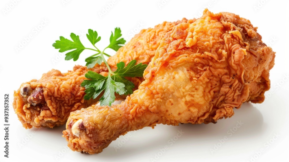 Crispy and Juicy Fried Chicken Delight. Mouth-watering comfort food concept
