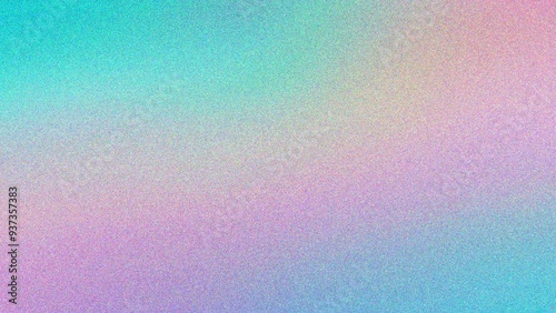 Abstract pastel holographic blurred grainy gradient banner texture background 