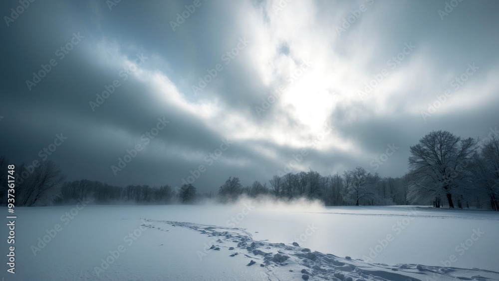 Frozen Landscape: A Peaceful Winter Wonderland Frozen Landscape: A Peaceful Winter Wonderland