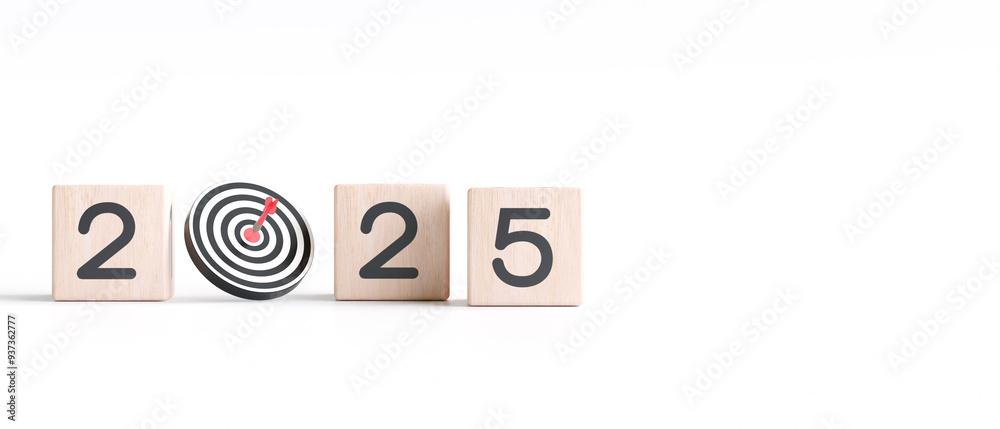 Target for new year 2025. 3d rendering Target for new year 2025. 3d rendering