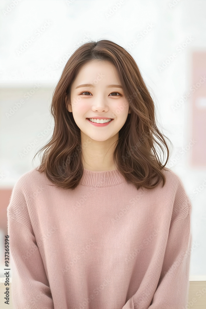 Portrait of a Smiling Young Professional Woman at Work in an Office Environment