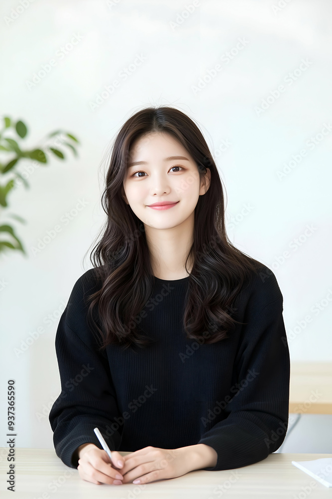 Portrait of a Smiling Young Professional Woman at Work in an Office Environment Portrait of a Smiling Young Professional Woman at Work in an Office Environment