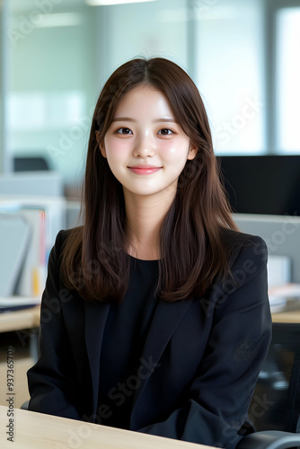 Free Download Portrait of a Smiling Young Professional Woman at Work in an Office Environment - GFXLoad