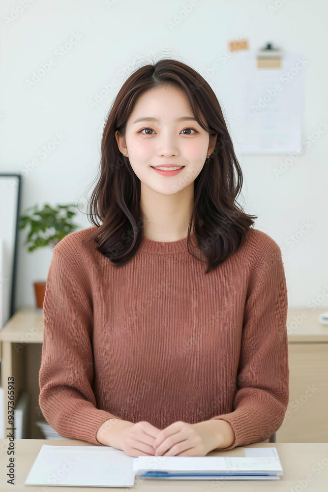 Portrait of a Smiling Young Professional Woman at Work in an Office Environment Portrait of a Smiling Young Professional Woman at Work in an Office Environment