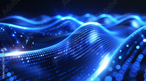 Networked Servers Illustration Transmitting Data Across Technological Connections