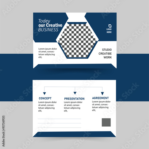 Creative postcard design templatep
