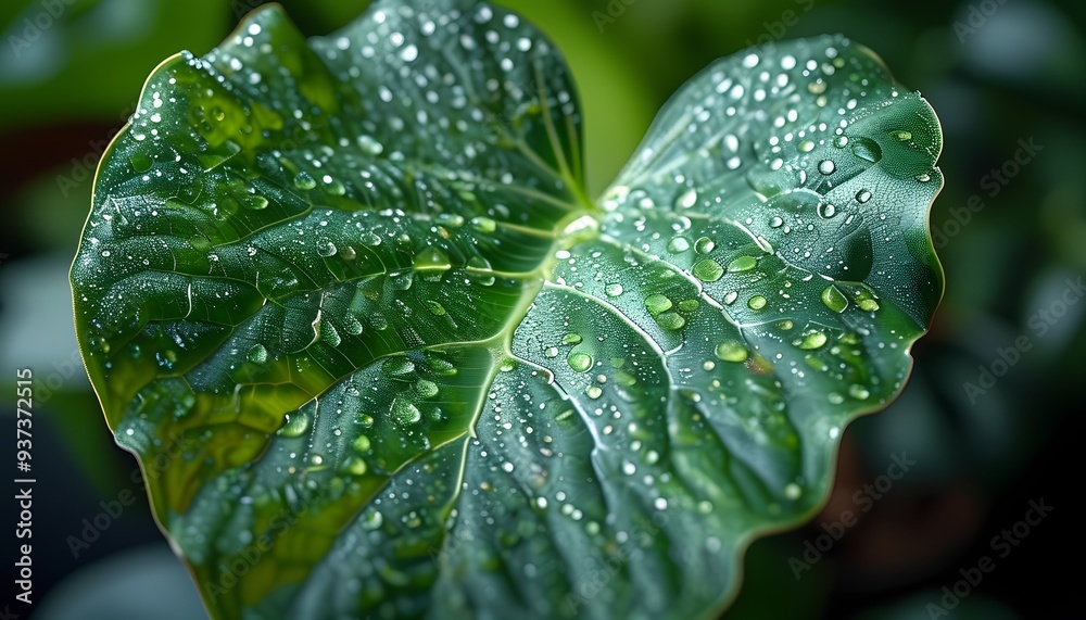 dew on leaf realistic photographer A detailed close-up of a monstera leaf with dew drops. dew on leaf realistic photographer A detailed close-up of a monstera leaf with dew drops.