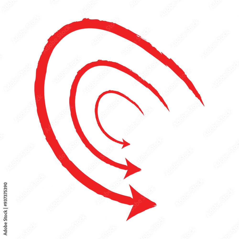 Long curved hand drawn arrow vector. long arrow. curve arrow. Eps 10. Long curved hand drawn arrow vector. long arrow. curve arrow. Eps 10.