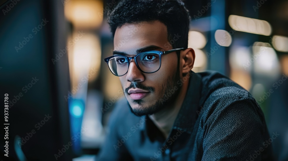 IT Professional Employee in a Modern Office Space IT Professional Employee in a Modern Office Space