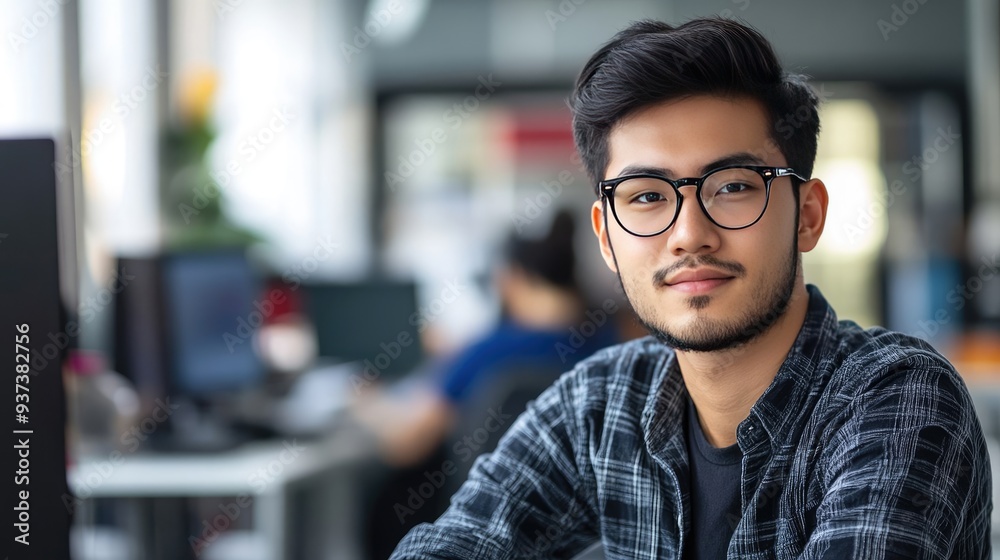 IT Professional Employee in a Modern Office Space IT Professional Employee in a Modern Office Space