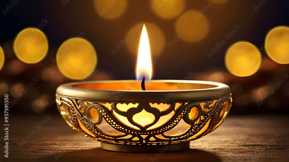 Diwali lamp element. Diwali Celebration Lighting a Sparkler Alongside Traditional Diya Oil Lamp. Diwali lamp element. Diwali Celebration Lighting a Sparkler Alongside Traditional Diya Oil Lamp.