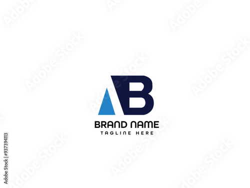 AB letter logo design template