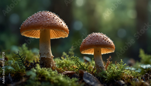 mushrooms in the forest