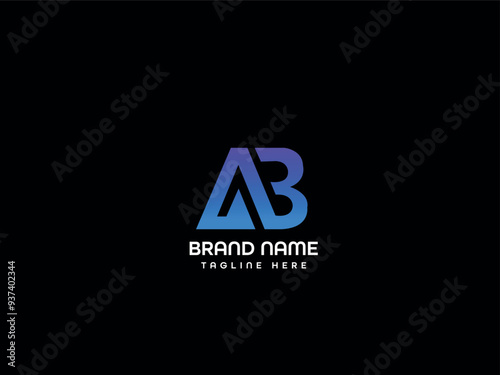 AB letter logo design template