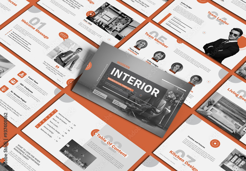 Interior Design Presentation Template Stock Template | Adobe Stock