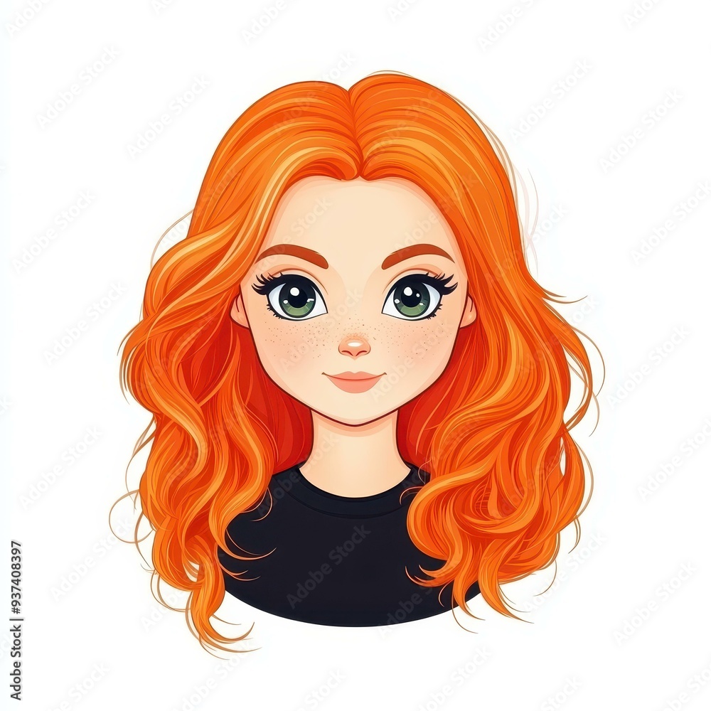 A sweet and charming cartoon head of a yearold girl with big eyes and a warm smile, exuding youthful joy. A sweet and charming cartoon head of a yearold girl with big eyes and a warm smile, exuding youthful joy.