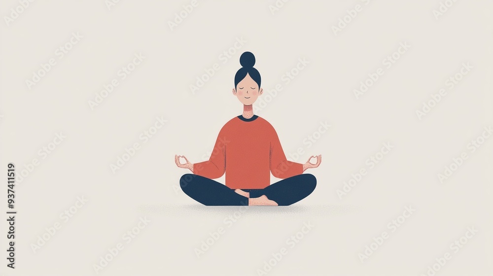 Silhouette of a woman in a yoga pose
