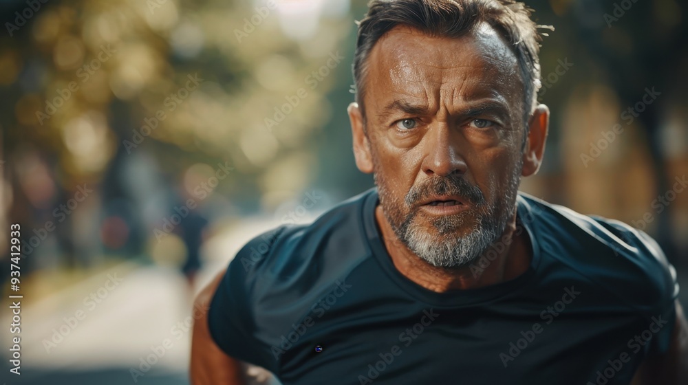 Final Push: A middle-aged man, face flushed and expression determined, races through the final stretch of a marathon, his body straining with effort and focus.
Final Push: A middle-aged man, face flushed and expression determined, races through the final stretch of a marathon, his body straining with effort and focus.