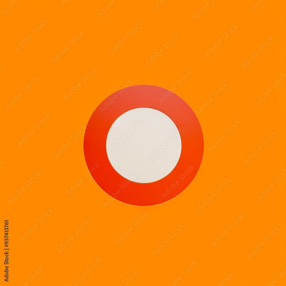 Stylish Minimalist Illustration of Red Circle on Vibrant Orange Background, Perfect for Modern Graphic Design Projects Stylish Minimalist Illustration of Red Circle on Vibrant Orange Background, Perfect for Modern Graphic Design Projects