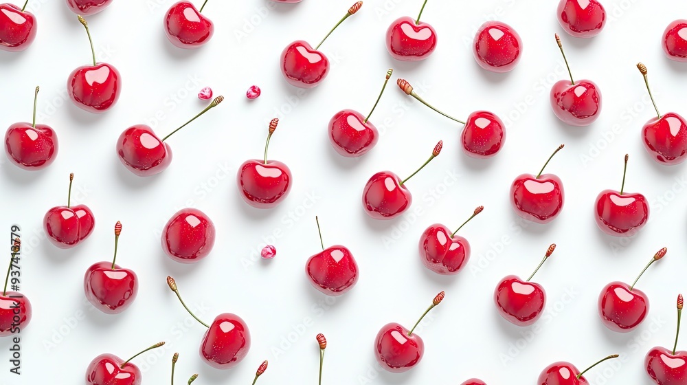 A lot of cherry pattern isolated on white background photo realistic photo realistic hd 4k ultra hd. A lot of cherry pattern isolated on white background photo realistic photo realistic hd 4k ultra hd.