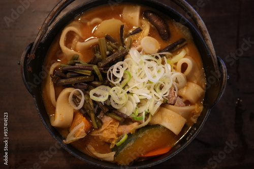 Obraz na płótnie Japanese Food, Houtou or Hoto Noodle - 日本料理 山梨名物 ほうとう
w salonie