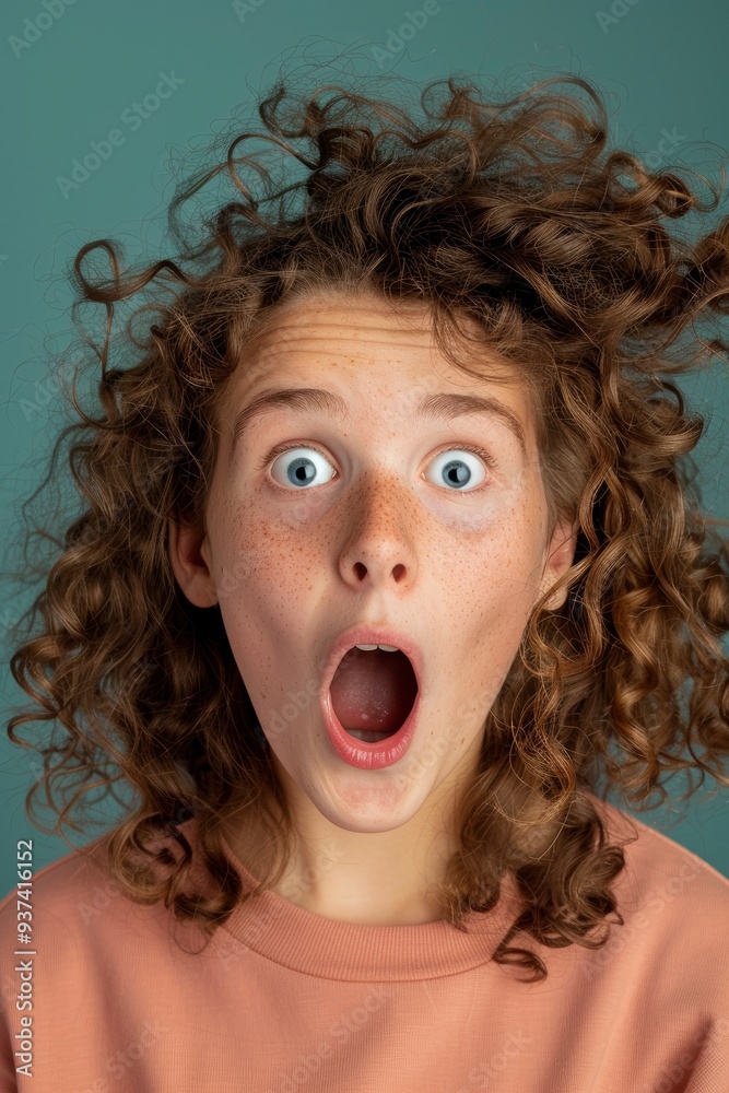 A Horizontal Shot Of A Stressed, Startled Young Woman Gasping From Shock And Fear A Horizontal Shot Of A Stressed, Startled Young Woman Gasping From Shock And Fear