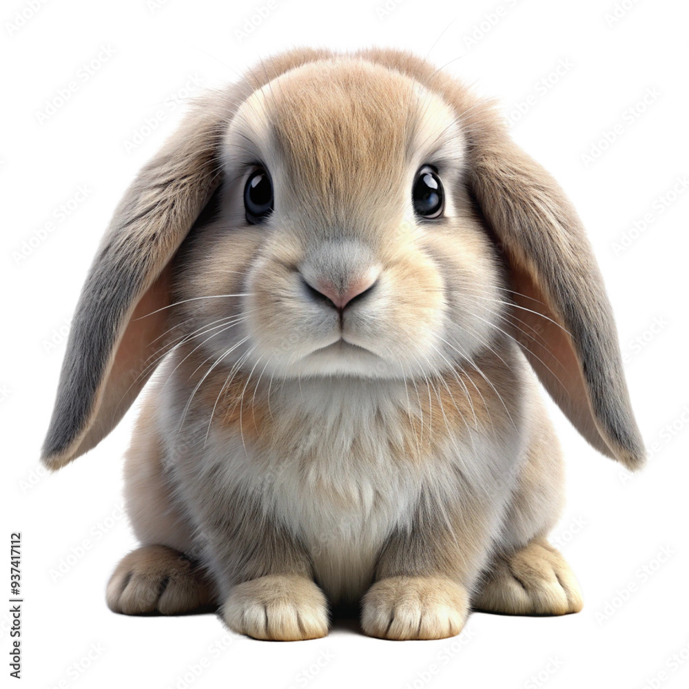 a cute little rabbit, 3d Realistic highly Quilty detailed, PNG transparent image, AI generative. a cute little rabbit, 3d Realistic highly Quilty detailed, PNG transparent image, AI generative.