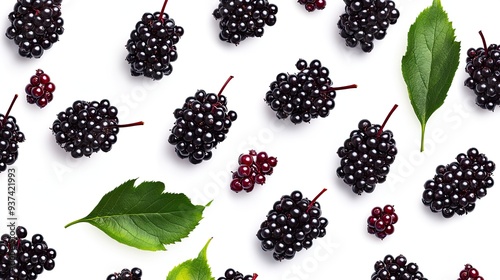 A lot of elderberry pattern isolated on white background photo realistic photo realistic hd 4k ultra hd. 