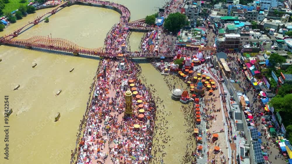 Haridwar Drone Video 4k HAR KI PAURI, Drone view of Har ki Pauri Haridwar, Haridwar video, Mata Mansh Devi, Shiv Statue