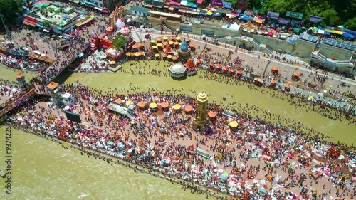 Haridwar Drone Video 4k HAR KI PAURI, Drone view of Har ki Pauri Haridwar, Haridwar video, Mata Mansh Devi, Shiv Statue photo