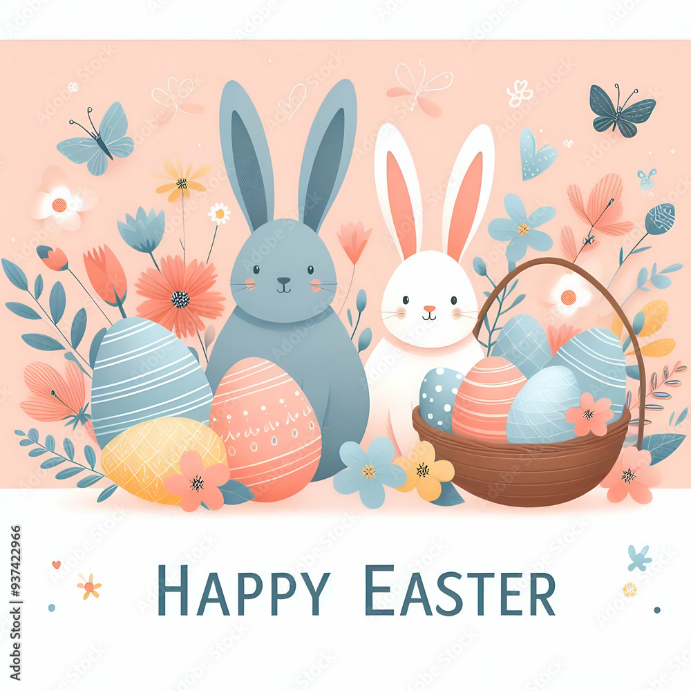 Easter bunny with Easter eggs generated ai.
Easter bunny with Easter eggs generated ai.