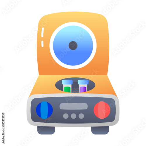 An icon of lab centrifuge in flat style 