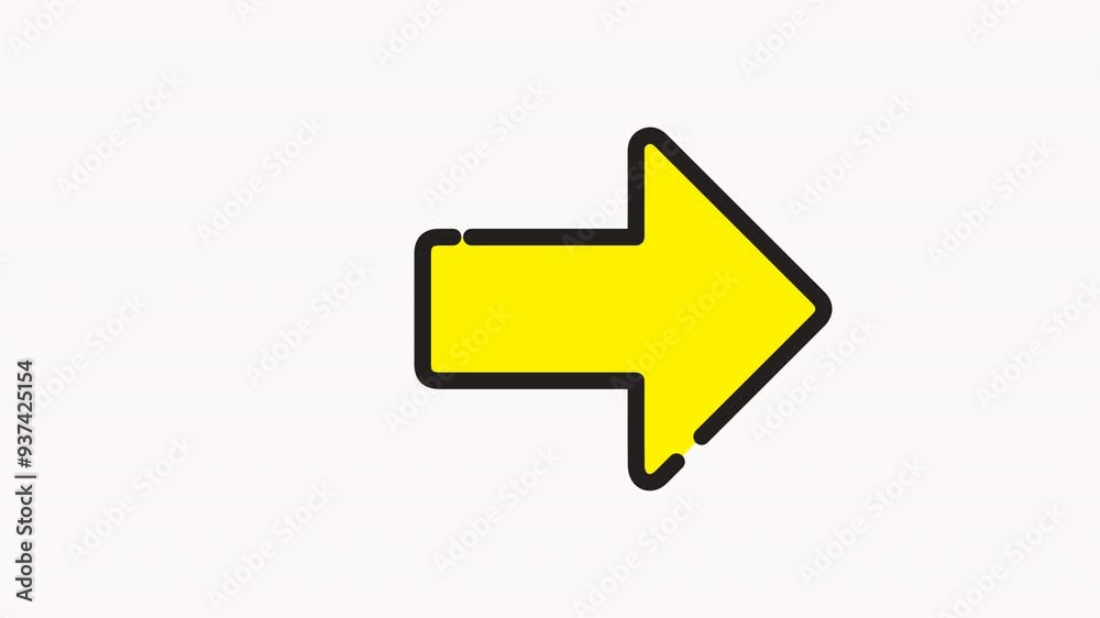 Animated yellow arrow icon. flat style. arrow icon for your web site design, logo, app, UI. arrow indicated the direction symbol. curved arrow sign. Animated yellow arrow icon. flat style. arrow icon for your web site design, logo, app, UI. arrow indicated the direction symbol. curved arrow sign.