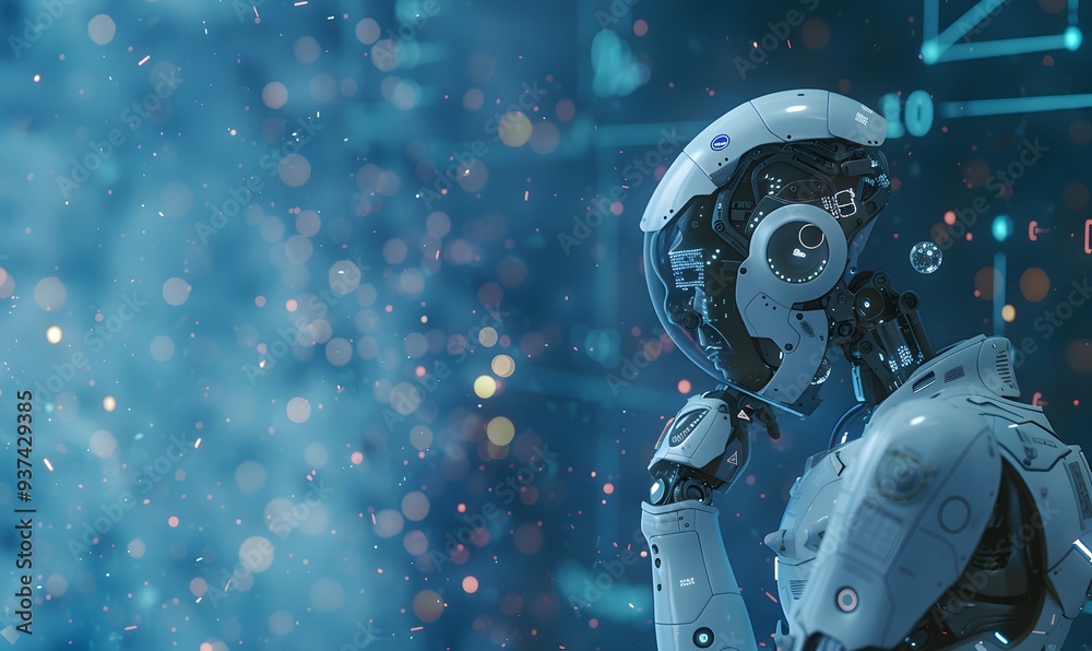 Thinking robot. 