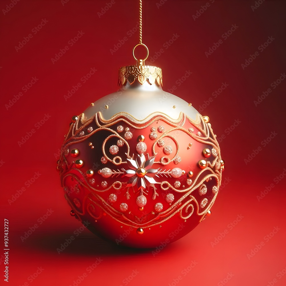 Christmas bauble, isolated on a White background, 3d render, Christmas Decoration Christmas bauble, isolated on a White background, 3d render, Christmas Decoration