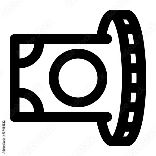 cryptocurrency, crypto currency, currency, token, value, conversion outline icon