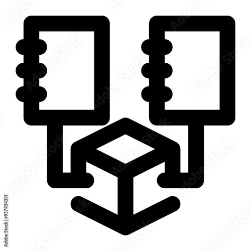 distributed ledger, decentralization, decentralized, blockchain, block chain outline icon
