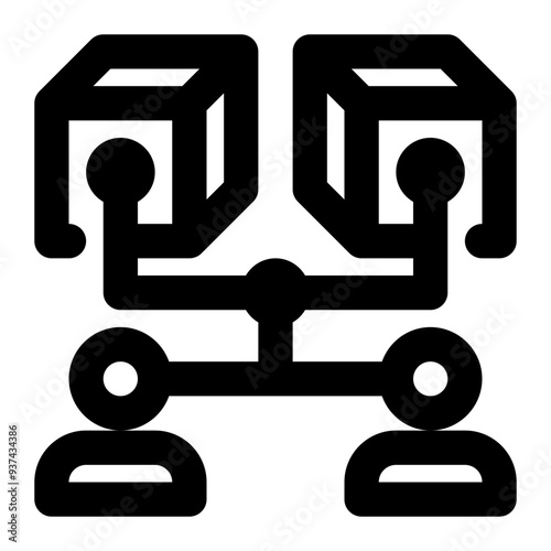 gossip protocol, blockchain, block chain, protocol, users, transactions outline icon