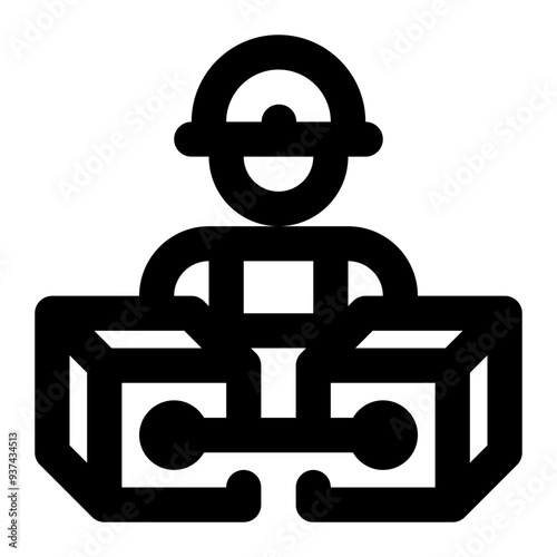 proof of work, miner, mining, pow, blockchain, block chain outline icon