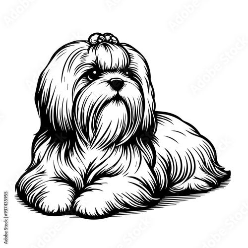 Shih Tzu  Designs, Shih Tzu Dog Clipart, Cute Puppy SVG PNG, Cricut Files for Pets, Dog Lover Vector, Shih Tzu Silhouette