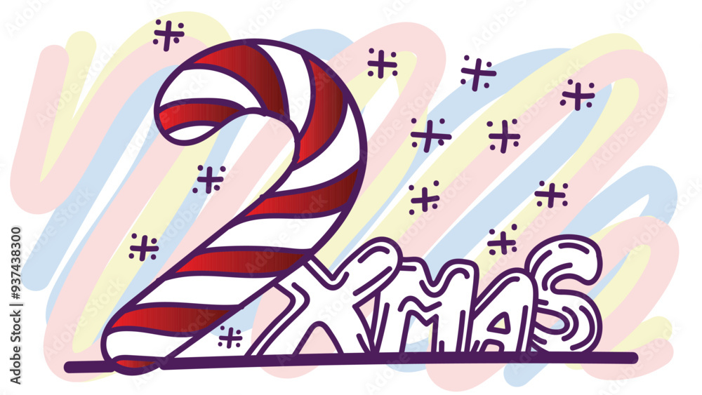 Obraz premium doodle pop art christmas background vector design