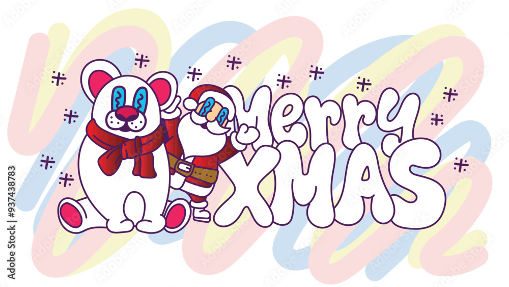 doodle pop art christmas background vector design doodle pop art christmas background vector design