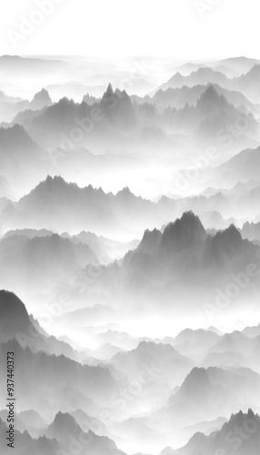 clouds in the mountains