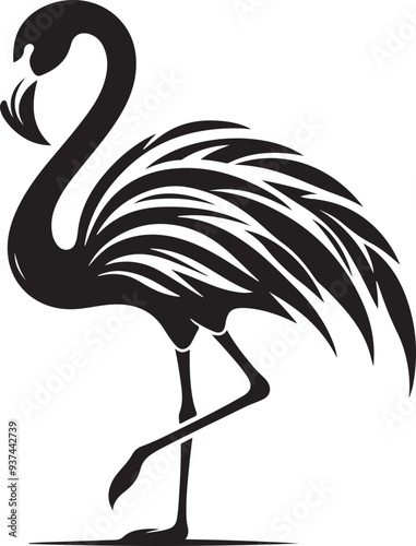 flamingo vector art Illustration.