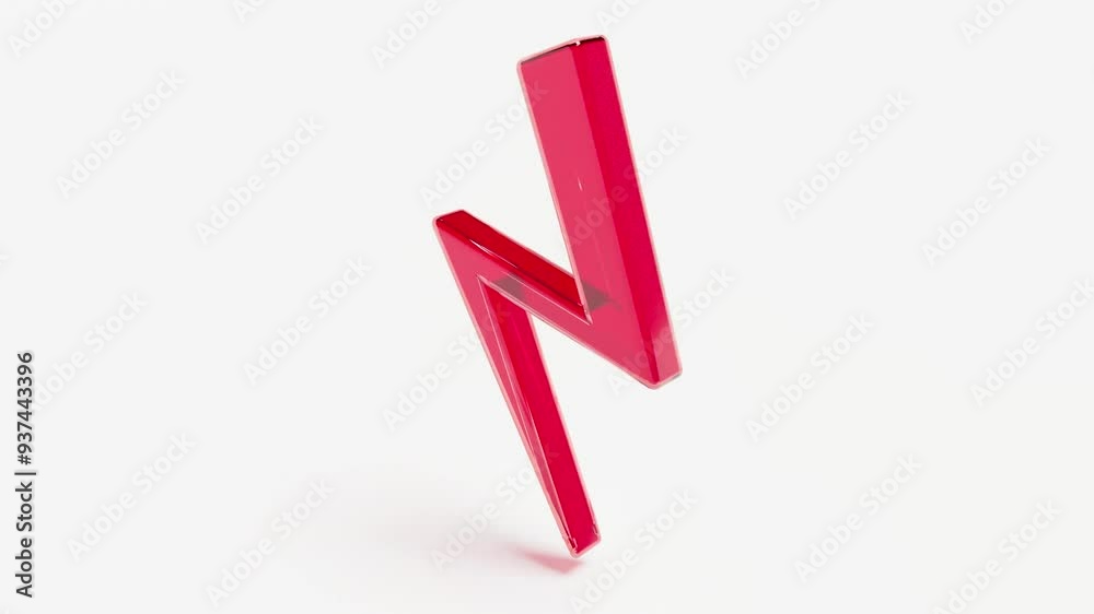 3D change color glass lightning on white bg 3D change color glass lightning on white bg