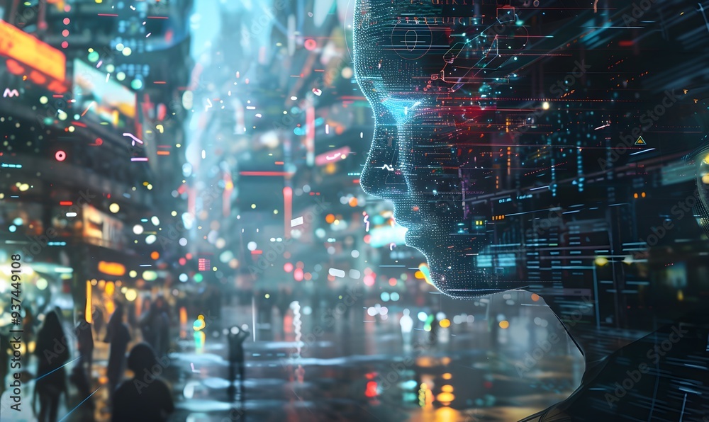 Artificial intelligence and future concept. Artificial intelligence and future concept.
