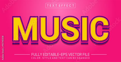 Music Text effect editable